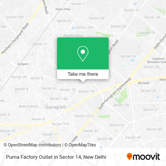 Puma Factory Outlet in Sector 14 map
