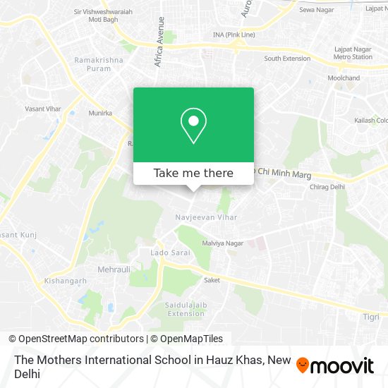 The Mothers International School in Hauz Khas map