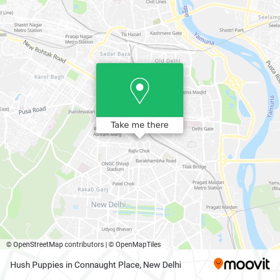 Hush Puppies in Connaught Place map