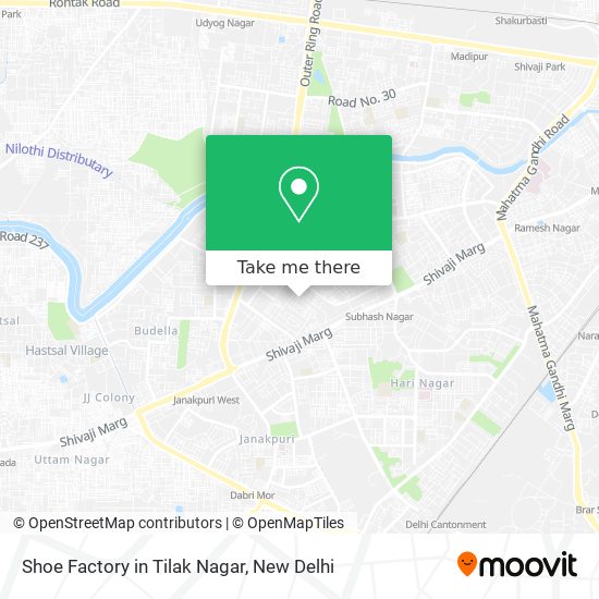 How to get to Shoe Factory in Tilak Nagar in Delhi by Bus or Metro