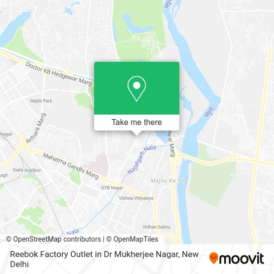 Reebok Factory Outlet in Dr Mukherjee Nagar map