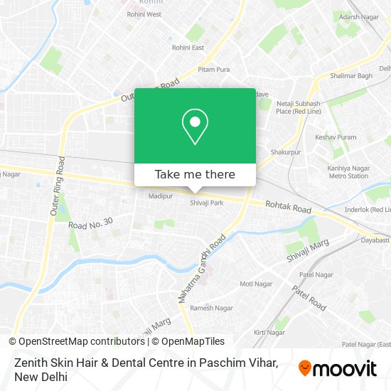 Zenith Skin Hair & Dental Centre in Paschim Vihar map