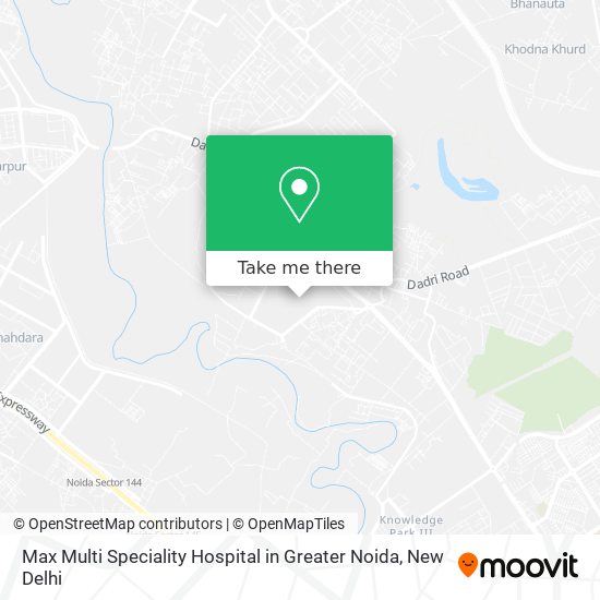 Max Multi Speciality Hospital in Greater Noida map