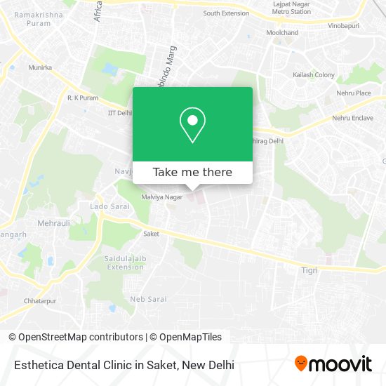 Esthetica Dental Clinic in Saket map