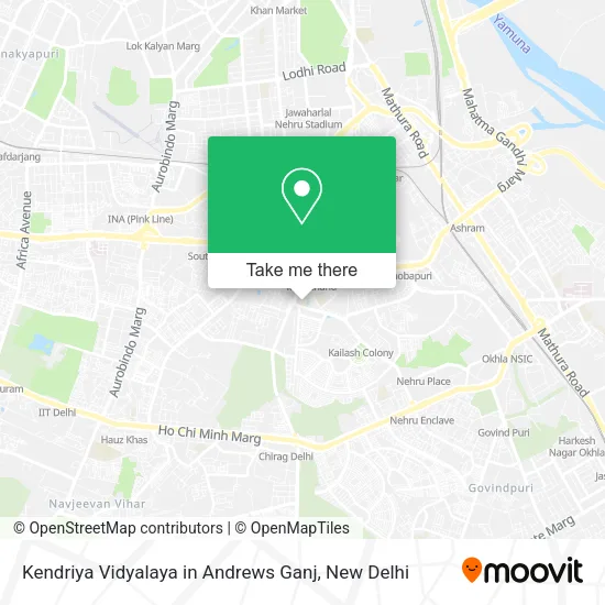 Kendriya Vidyalaya in Andrews Ganj map