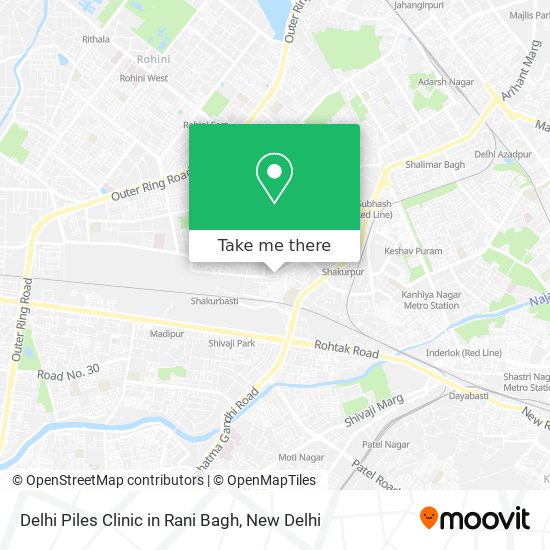 Delhi Piles Clinic in Rani Bagh map