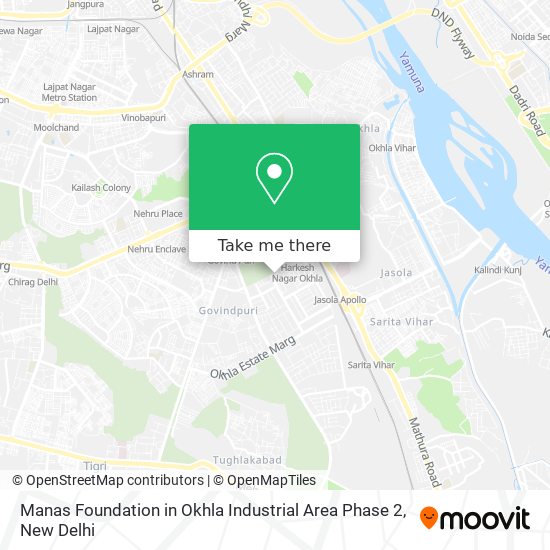 Manas Foundation in Okhla Industrial Area Phase 2 map