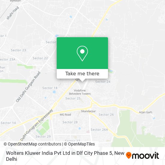 Wolters Kluwer India Pvt Ltd in Dlf City Phase 5 map