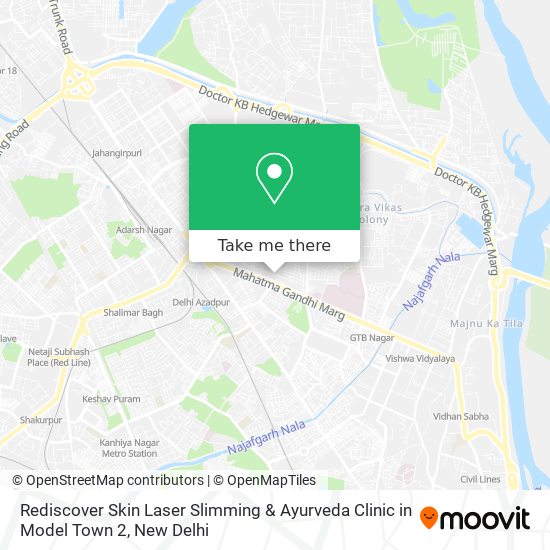 Rediscover Skin Laser Slimming & Ayurveda Clinic in Model Town 2 map
