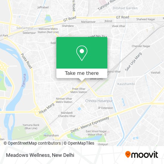 Meadows Wellness map