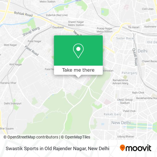 Swastik Sports in Old Rajender Nagar map