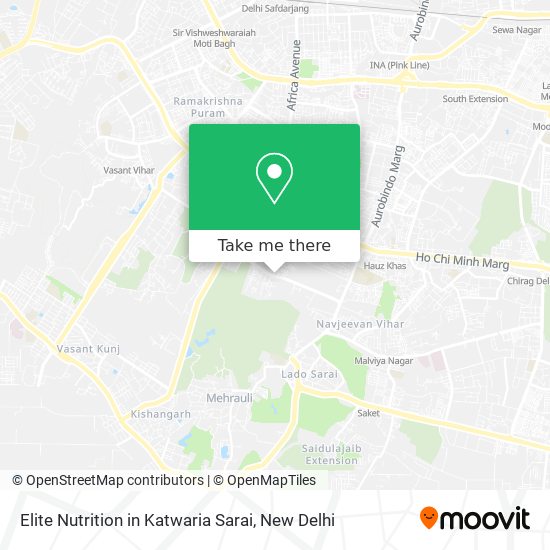 Elite Nutrition in Katwaria Sarai map