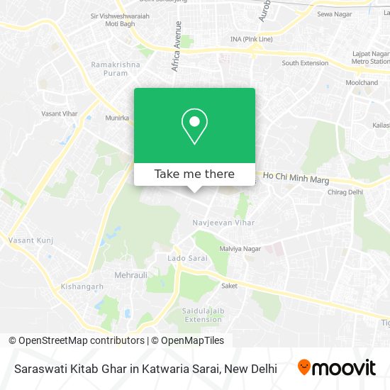 Saraswati Kitab Ghar in Katwaria Sarai map