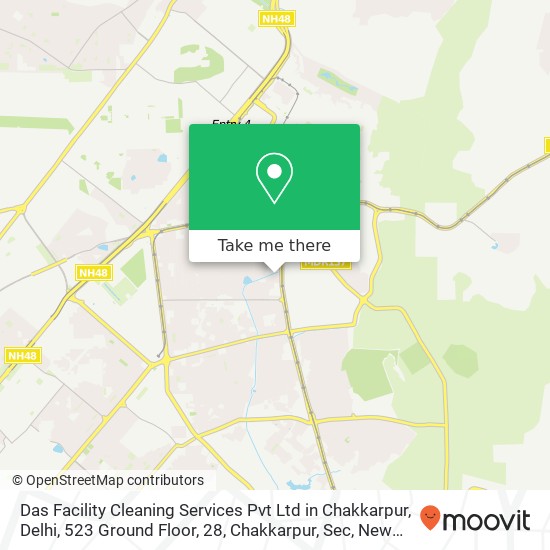 Das Facility Cleaning Services Pvt Ltd in Chakkarpur, Delhi, 523  Ground Floor, 28, Chakkarpur, Sec map