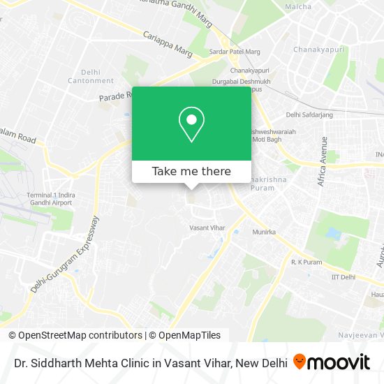 Dr. Siddharth Mehta Clinic in Vasant Vihar map
