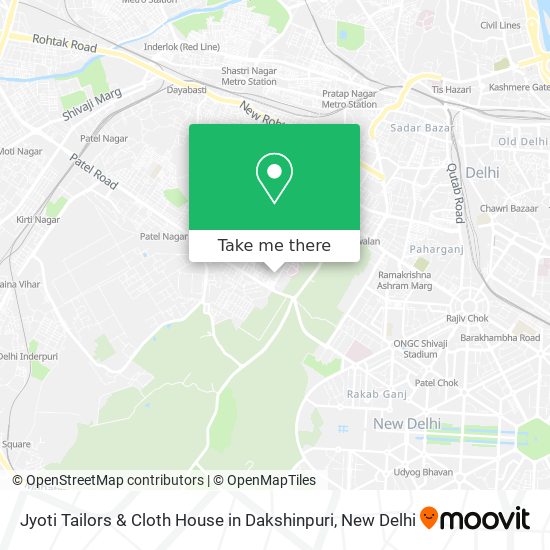Jyoti Tailors & Cloth House in Dakshinpuri map