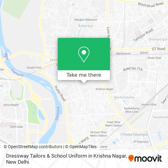 Dressway Tailors & School Uniform in Krishna Nagar map