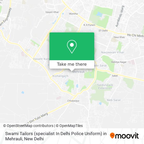 Swami Tailors (specialist In Delhi Police Uniform) in Mehrauli map