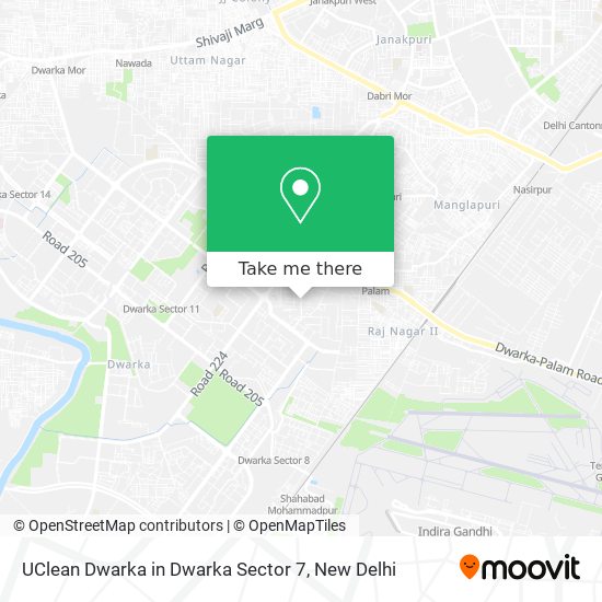 UClean Dwarka in Dwarka Sector 7 map