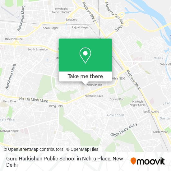 Guru Harkishan Public School in Nehru Place map