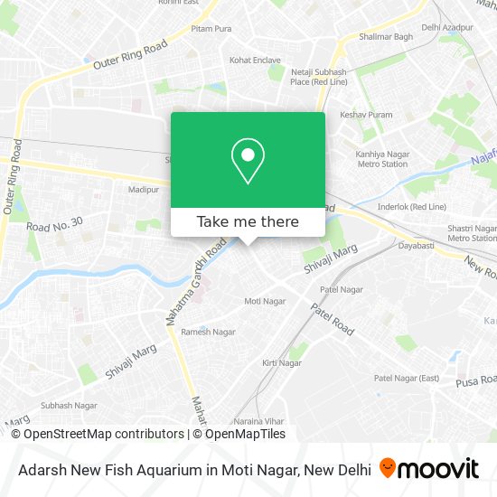 Adarsh New Fish Aquarium in Moti Nagar map