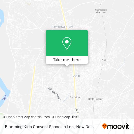 Blooming Kids Convent School in Loni map