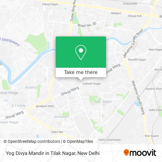 Yog Divya Mandir in Tilak Nagar map