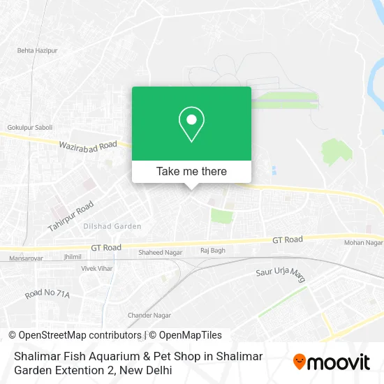 Shalimar Fish Aquarium & Pet Shop in Shalimar Garden Extention 2 map