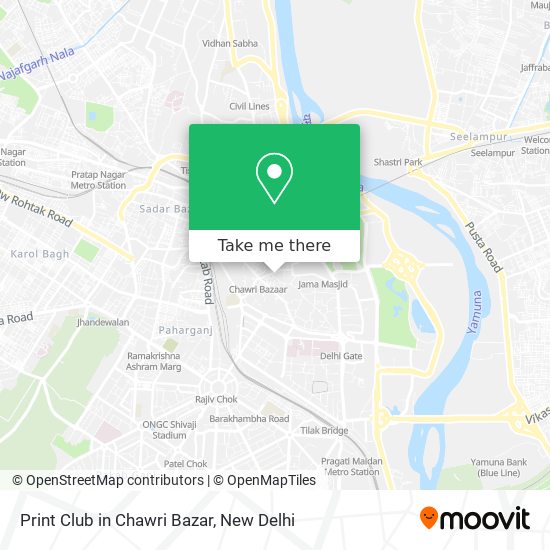 Print Club in Chawri Bazar map