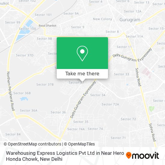 Warehousing Express Logistics Pvt Ltd in Near Hero Honda Chowk map