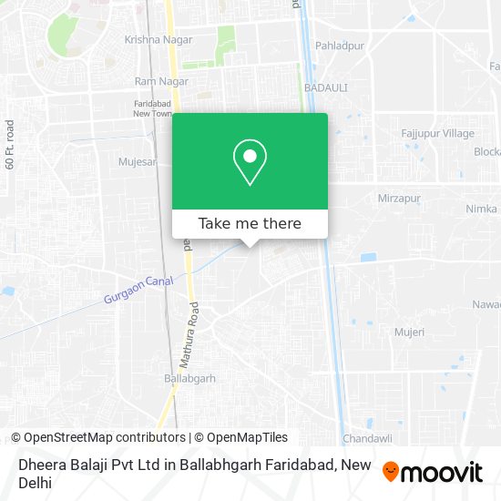 Dheera Balaji Pvt Ltd in Ballabhgarh Faridabad map