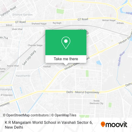 K R Mangalam World School in Vaishali Sector 6 map