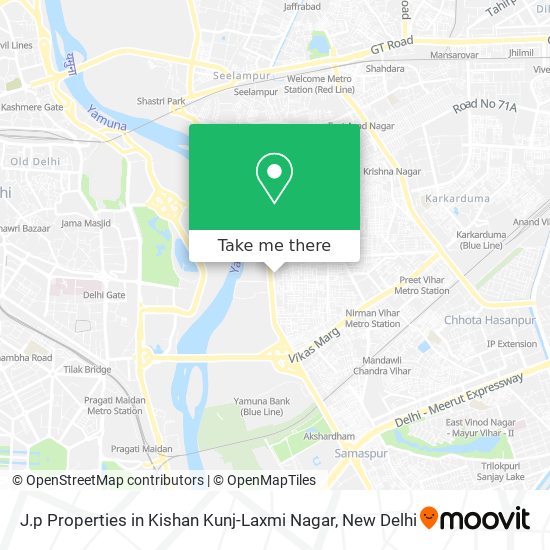 J.p Properties in Kishan Kunj-Laxmi Nagar map
