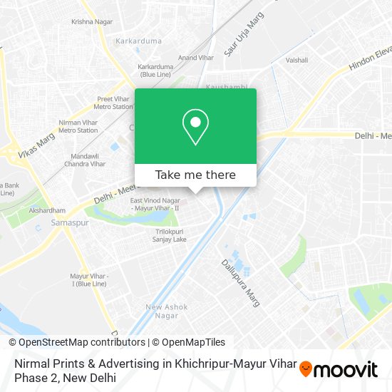 Nirmal Prints & Advertising in Khichripur-Mayur Vihar Phase 2 map