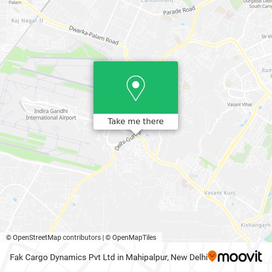 Fak Cargo Dynamics Pvt Ltd in Mahipalpur map
