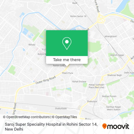 Saroj Super Speciality Hospital in Rohini Sector 14 map
