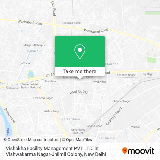 Vishakha Facility Management PVT LTD. in Vishwakarma Nagar-Jhilmil Colony map