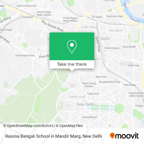 Raisina Bengali School in Mandir Marg map