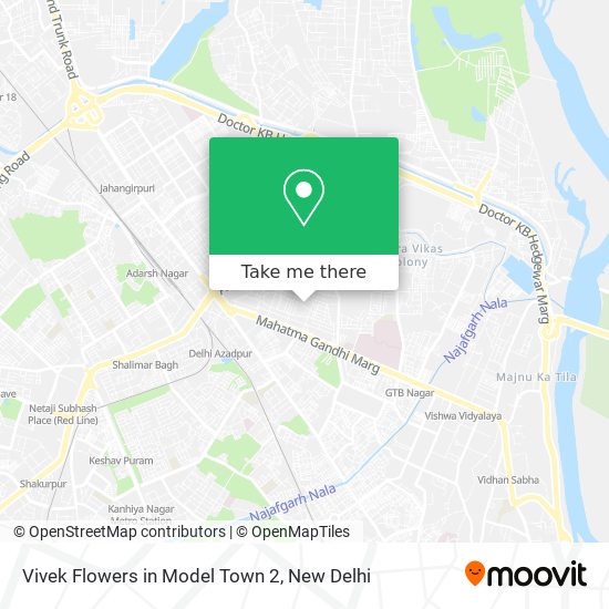 Vivek Flowers in Model Town 2 map