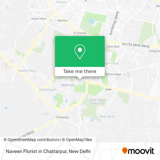 Naveen Florist in Chattarpur map