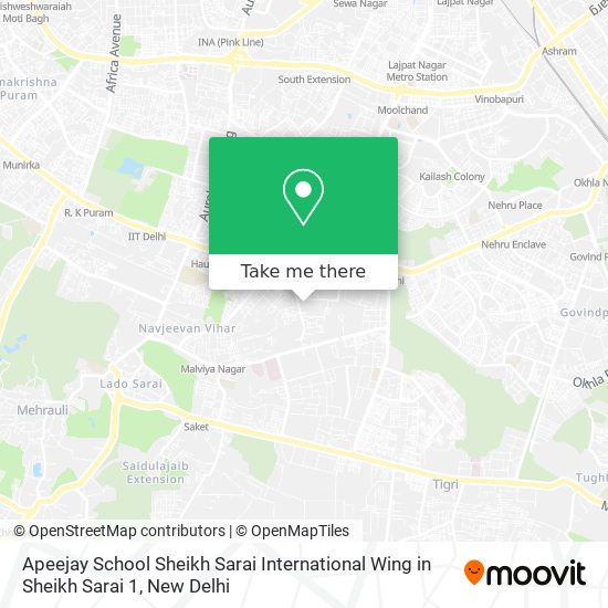 Apeejay School Sheikh Sarai International Wing in Sheikh Sarai 1 map