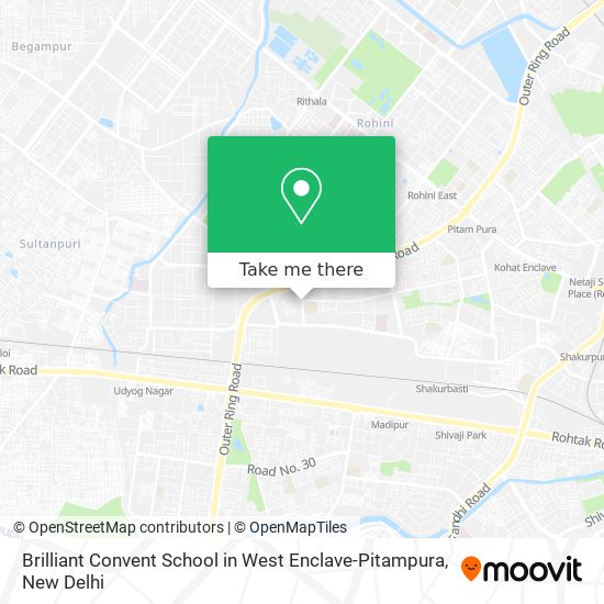 Brilliant Convent School in West Enclave-Pitampura map