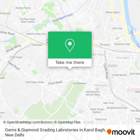 Gems & Diamond Grading Labrotories in Karol Bagh map