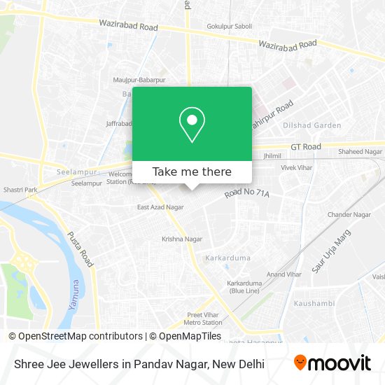 Shree Jee Jewellers in Pandav Nagar map