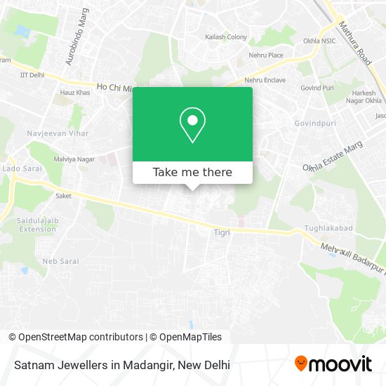 Satnam Jewellers in Madangir map