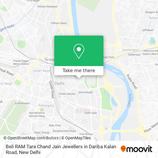 Beli RAM Tara Chand Jain Jewellers in Dariba Kalan Road map