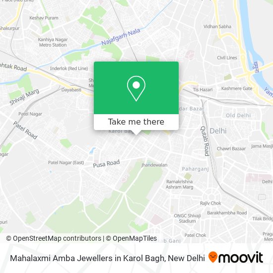 Mahalaxmi Amba Jewellers in Karol Bagh map