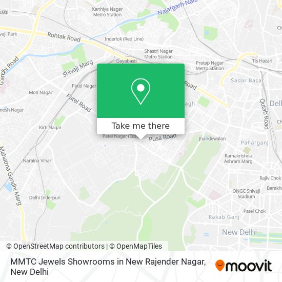 MMTC Jewels Showrooms in New Rajender Nagar map
