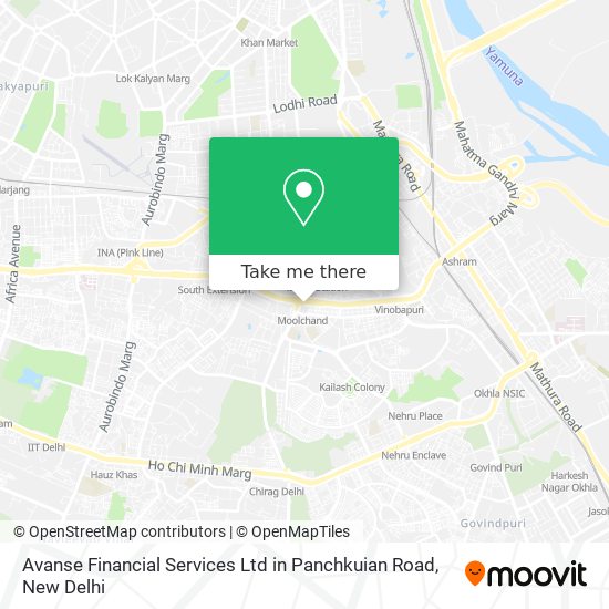 Avanse Financial Services Ltd in Panchkuian Road map
