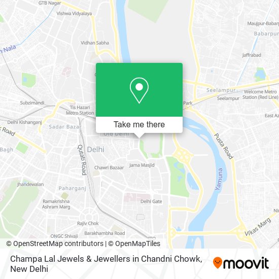 Champa Lal Jewels & Jewellers in Chandni Chowk map